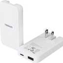 USB C Flat Wall Charger Block, TESSAN Ultra Slim Multi-Port Power Adapter for iPhone 16/15/14/13 Series and Samsung Galaxy Models, PD 65W Fast Charging Foldable Outlet Plug