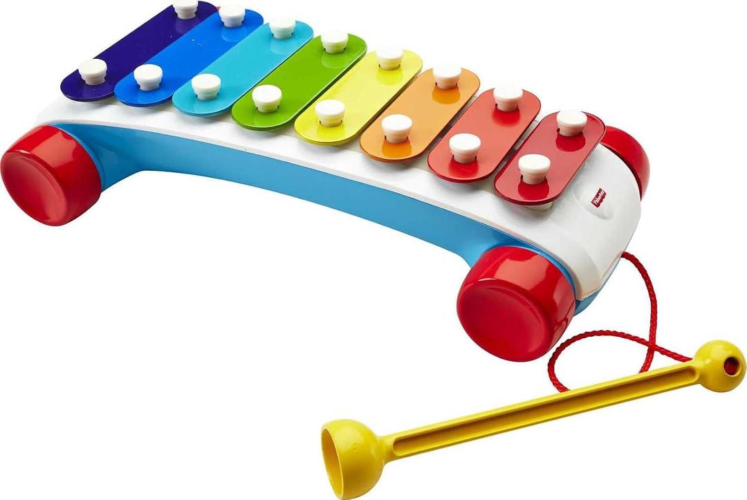 Fisher-Price Toddler Pull Toy, Classic Xylophone Pretend Musical Instrument with Mallet for Preschool Kids Ages 18+ Months, Set