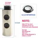 Kitchen Sink Faucet Sprayer Head, 2 Functions Sprayer Attachment for Faucet,Pull Down Faucet Head Replacement Part, G 1/2 Pull Out Spray Head for Kitchen Faucet Tap Sprayer Spout