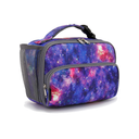 FlowFly Kids Lunch box Insulated Soft Bag Mini Cooler Back to School Thermal Meal Tote Kit for Girls, Boys, Galaxy
