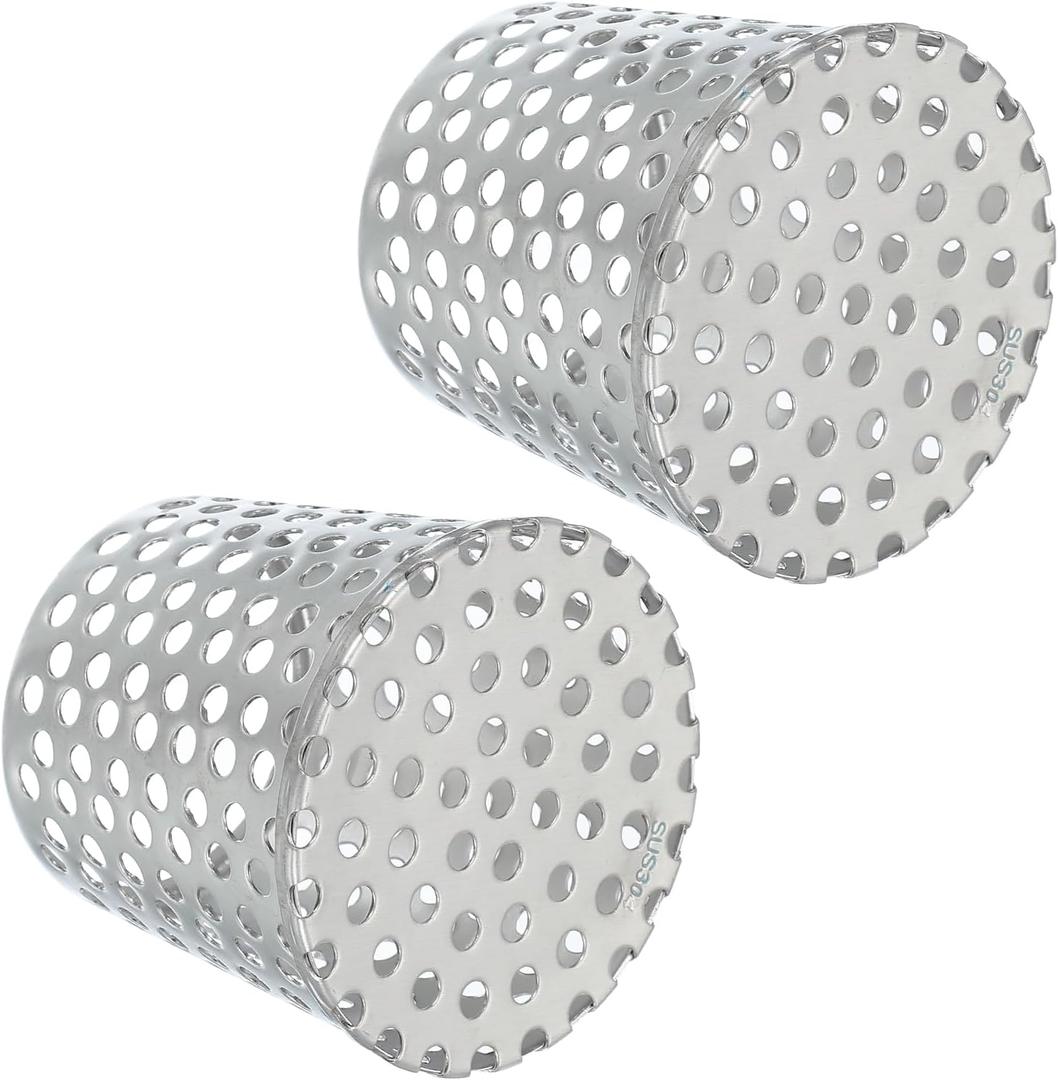 PATIKIL Gutter Guard Filter 3"-2.4", 2 Pcs PVC Termination Cap Mesh Screen Roof Vent Cover Stainless Steel Conical Exhaust Pipe Cover Downspout Guard Filter Strainer for Downspout