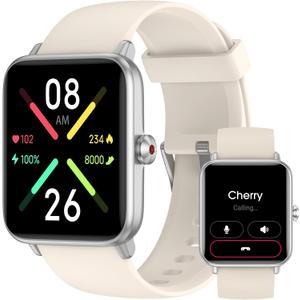 Smart Watch (Answer/Make Call) for Women Men, Fitness Tracker with Heart Rate, Blood Oxygen, Sleep Tracker, IP68 Waterproof Fitness Watch Step Calorie Counter Pedometer Compatible iPhone & Android