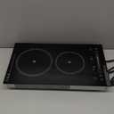 Electric Cooktop 110V,2400W 2 Burner Electric Cooktop,Countertop and Built-in Stove top with11 Power Levels,Child Safety Lock, Timer, LED touch control,Overheat Protection