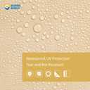 GUARD SHIELD Beige Tarp Heavy Duty Waterproof 12x24 Feet Outdoor Poly Tarps Cover Square Thick UV Resistant Canopy Tarpaulin with Grommets 10mil