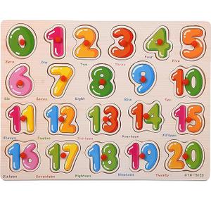 Wooden Number Puzzle for Toddlers 3+ Years Old – Montessori Counting & Math Learning Toy with Board & Blocks, Educational Preschool Gift for Boys & Girls