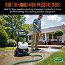 Scotts 50 ft. Heavy Duty Garden Hose 5/8 in. Diameter, 4-Ply, 400 PSI High-Pressure, Easy-to-Coil Water Hose with Crush-Resistant Couplings and Twist-Resistant Collar for Lawn and Garden