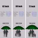 MRTLLOA Extra Large Golf Umbrella, 68 Inch Automatic Open, Oversize Double Canopy Vented Windproof Waterproof Sports Umbrellas for Rain