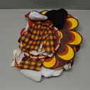 Yeyeplum 3 Set Thanksgiving Turkey Porch Goose Outfit Fall Pumpkin Clothes 23 Inch Pilgrim Cement Goose Outfit Autumn Turkey Dresses Clothes for Thanksgiving Party Autumn Yard Outdoor Garden Decor