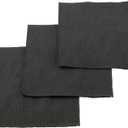 Restaurantware Luxenap 7.87 Inch Cocktail Napkins 100 Disposable Beverage Napkins - 2-Ply Linen Feel Black Paper Bar Napkins Soft And Absorbent For Coffee Or Snacks