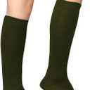 3 Pairs Women's Cotton Knee High Socks (Gray)