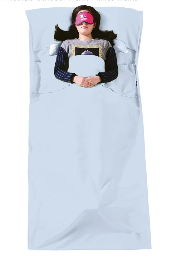 TRIWONDER Sleeping Bag Liner Cotton Camping Travel Sheet Sleep Sack Adult for Hostels Outdoor Picnic Planes Trains 47x82.6
