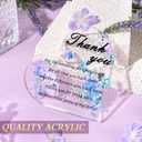 Thank You Gifts for Women, Employee Appreciation Office Gifts for Coworkers, Christmas Gift Baskets for Employees Teacher Nurse Boss Mom Her w/Canvas Tote Bag Acrylic Decor