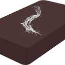 Smiry Waterproof Couch Cushion Covers, Stretch Washable Sofa Cushion Cover, Soft Sofa Slipcover Elastic Non-Slip Furniture Protector for Pets, Kid (Medium, Chocolate)