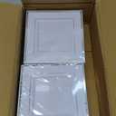 bUCLA 100PCS White and Silver Square Plastic Plates - 6inch Disposable Dessert Plates - Suitable for Weddings, Parties, Christmas