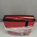 Tufmunb Christmas Ornament Storage Box, Stores 54-4" Large Ornaments with Individual Trays, Ornament Organizer Storage Box, Durable 600D Oxford Material, Extra Pockets, Dual Zipper - Red