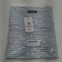 MEROKEETY Women's Summer Striped Short Sleeve T Shirt Dress Casual Tie Waist with Pockets (Medium, Blue)