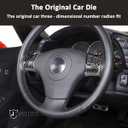 Soft Carbon Fiber Car Steering Wheel Button Stickers Cover Interior Switch Button Decoration Trim For Chevrolet Corvette C6 2005-2013 Car Steering Wheel Panel Protection Sticker (Black)