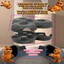 4-in-1 Large Cat Tunnel Bed for Multiple Large Cats, Scratch Resistant Donut & Detachable & Washable Donut Cat Bed,Up to 45 Lbs (L 40x40x11,Charcoal Gray),Bonus Pet Hair Remover Included