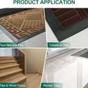 uxcell Floor Transition Strip Self Adhesive, 3" Wide PVC Flat Laminate Door Cover Strip for Doorway Width Less Than 3 Inch White 9.84Ft