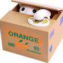 Piggy Bank Cat Stealing Money Coin Box, Electronic Cute Money Saving Coins Cans ATM Banks, Automatic Mischief Steal Money with English Speaking, Creative Toy Gift for Kids Boys Girls Adults Birthday