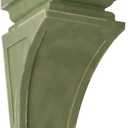 Ekena Millwork CORWD06X06X12NEGR Large Nevio Wood Vintage Decor Corbel, 6"W x 6 3/4"D x 12"H, Restoration Green