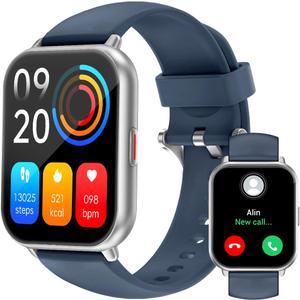 RUIMEN Smart Watches for Men Women (Answer/Make Calls, 2 Bands Included), 1.8" Smartwatch for iOS/Android Phones, Fitness Tracker Heart Rate/Sleep Monitor Digital Watch Waterproof Blue RUIMEN Smart Watches for Men Women (Answer/Make Calls, 2 Bands Included), 1.8" Smartwatch for iOS/Android Phones, Fitness Tracker Heart Rate/Sleep Monitor Digital Watch Waterproof Blue