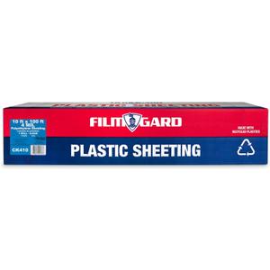 Film-Gard 625922 Construction Plastic Sheeting 10' Width X 100' Length X 4 Mil Thick, Clear