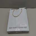 Shilucheng 100% Silk Duvet Cover Set, Luxury 6A Mulberry Silk Comforter Cover, Smooth Cooling Breathable Duvet Cover 3 Piece with Zipper Closure (Queen,White)