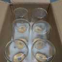 16oz Glass Cups with Bamboo Lids and Straws, Reusable Drinking Glasses Set, Classic Iced Coffee Cup for Smoothies Water Juice Beer, BPA-Free Glass Tumbler Set (16oz 6pack clear)