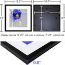 VNVNK 17x17 Frame Black, Perfect for 17x17 Inch Picture without Mat or 13x13 Inch Picture with Mat, Home Wall Decor Picture Frame-1 PCS