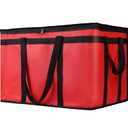 1-Pack Insulated Food Delivery Bag, XXX-Large Commercial Food Warmer for Uber Eats, Insulated Reusable Grocery Cooler/Hot Bags, Tote Bag for Shopping/Travel, Catering Bag Doordash 22x14x13, Red
