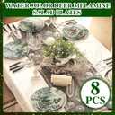8 Pcs Christmas Melamine Salad Plates Winter Melamine Dessert Plates Assorted Designs Christmas Dishes Dinnerware Set for Xmas Birthday Party Gift Appetizer(Elk,Green,10 Inch)