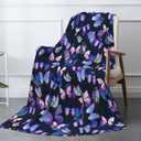 Butterfly Throw Blanket Cozy Flannel Fleece Blanket Air Conditioning Blanket for Living Rooms Sofa 80"x60"