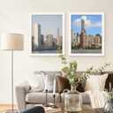 24x30 Poster Frame, White 24 x 30 Frame for Horizontal or Vertical Wall Mounting, 1 Pack