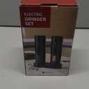 CIRCLE JOY Electric Rechargeable Salt and Pepper Grinder Set Top-Refill Automatic Pepper Mill Grinder with Charging Base, Adjustable Coarseness, Easy Filling Larger Capacity with Led for Home Kitchen