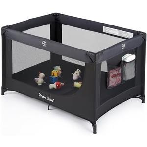 Amazon.com : Pamo Babe Portable Crib Baby Playpen with Mattress and Carry Bag Black : Baby