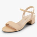 DREAM PAIRS Women's Low Heels for Women Classic Open Toe Ankle Strap Block Chunky Heel Sandals Holiday Party Wedding Dress Pumps Shoes 10