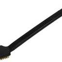 Long Handle BBQ Grill Brush with Wire Bristles Scraper and Scrubber Outdoor Grill Cleaner for Tough Grime Removal Compact Portable Barbecue Cleaning Tool