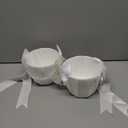 Flower Girl Baskets for Wedding,Ivory Flower Girl Basket With Pearl Handle set of 2,Wedding Baskets for Flower Girls