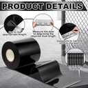 SmoothNovelty 50 ft Long Black Plastic Strip Door Curtain Kit 8 Width x 0.06 Thickness Include Wall Jamb Mount Hanger Set, Black PVC Freezer Door Curtain Fit Walk in Cooler Warehouse Garage Gate