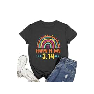 Pi Day Shirt Women Happy Pi Day 3.14 Shirts Math Teacher T-Shirt Pi Symbol Math Lover Tshirt Funny Mathematic Tee Top, Large