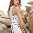 CLUCI Crossbody Bags for Women Men,Leather Sling Bag Cross Body Backpack for Woman Gifts for Women Birthday Unique