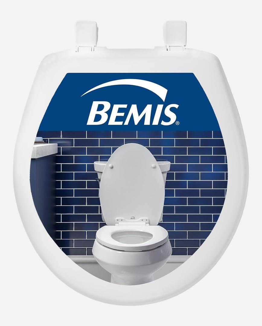 Bemis Slow Close Round Toilet Seat, Easy Clean Hinges, White
Lid never slams, quick-release for deep cleaning, durable plastic, 730SLEC