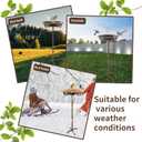 Metal Bird Bath for Outside, 36.2" Height Birdbath Bowl Standing Bird Feeders for Outdoors with 4 Prongs Base Stake, Freestanding Birdfeeders for Garden Yard Lawn Decor (Brown)