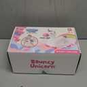 iPlay, iLearn Bouncy Pals Hopping Unicorn Horse, Toddler Girl Inflatable Bouncing Animal Hopper Toy, Outdoor Indoor Plush Ride on Bouncer, Baby Birthday Gift 18 Month 2 3 4 Year Old Kid - Unicorn