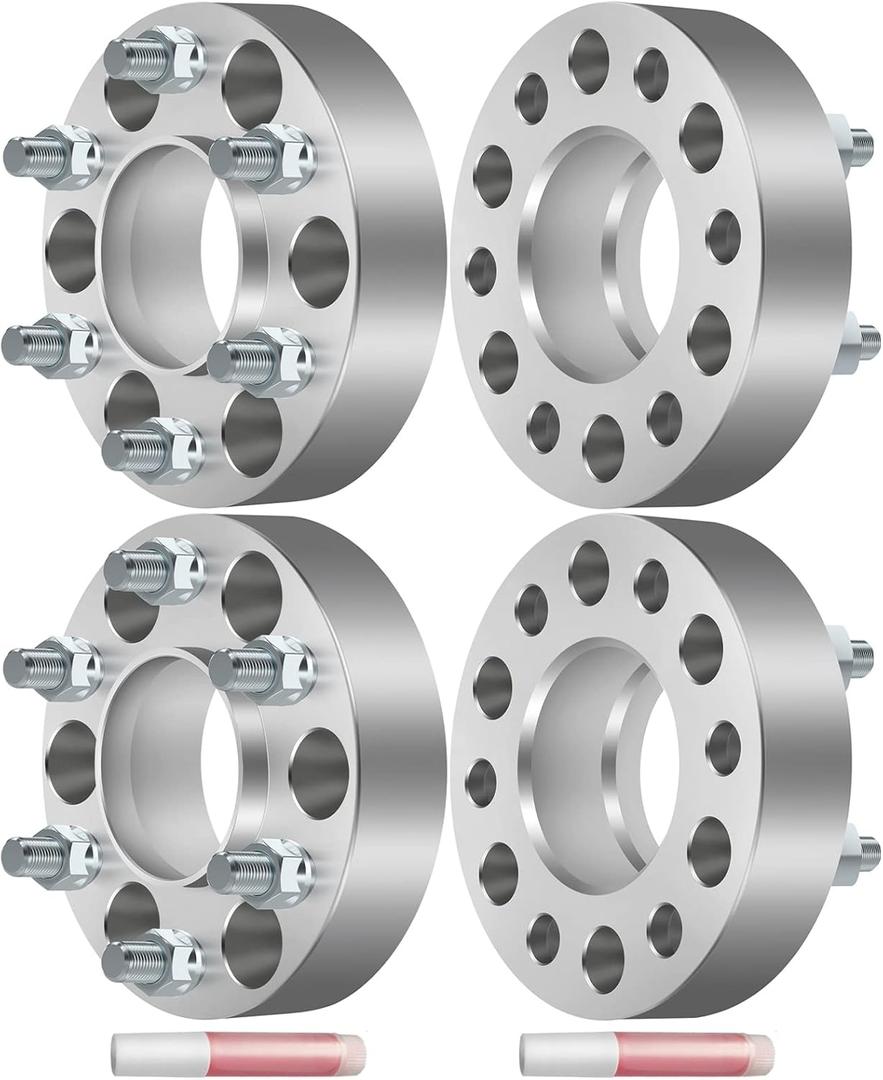 ECCPP 1.5inch 6 lug 6x5 to 6x5 Wheel Spacers 6x127mm 78.1mm hub 12x1.5Studs fit for 2003-2006 for Chevrolet Trailblazer EXT |2002-2009 for GMC Envoy |2002-2006 for GMC Envoy XL -4PCS (Silver)