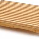 Bamboo Stovetop Cover & Countertop Cutting Board with Adjustable Legs, 29.5" x 21.2" Dual-Purpose Wood Chopping Block for Gas & Electric Burners, Extra Counter Space Saver for RV & Kitchen
