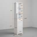 Viaozutis Tall Bathroom Cabinet, Storage Cabinet with 2 Doors & 2Drawer, with Ajustable Shelve, for Bathrooms, Kitchens,Entrances,BedroomsWhite