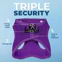 Best Pet Supplies Voyager Step-in Air Harness - All Weather Mesh, Reflective, No Pull Harness for Dogs, Cats - Secure with Hook & Loop Fastener, Buckle, Double D-Rings - Purple, XL