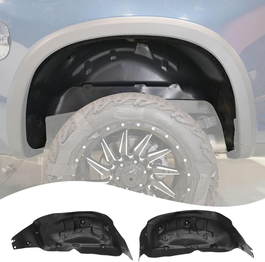 Rear Wheel Well Guard Compatible with 2019-2026 Chevy Silverado 1500 Tire Inner Fender Wheel Well Liner Replacement for 2019-2026 Chevy Silverado Accessories